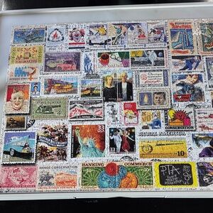 White Mountain Colorful Stamp Collage Puzzle
